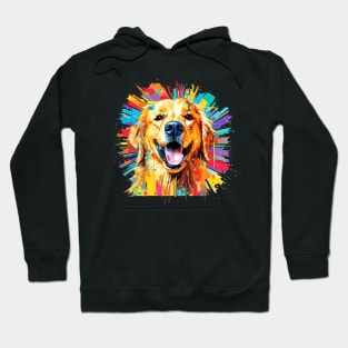 Golden Retriever Dog Pet World Animal Lover Furry Friend Abstract Hoodie